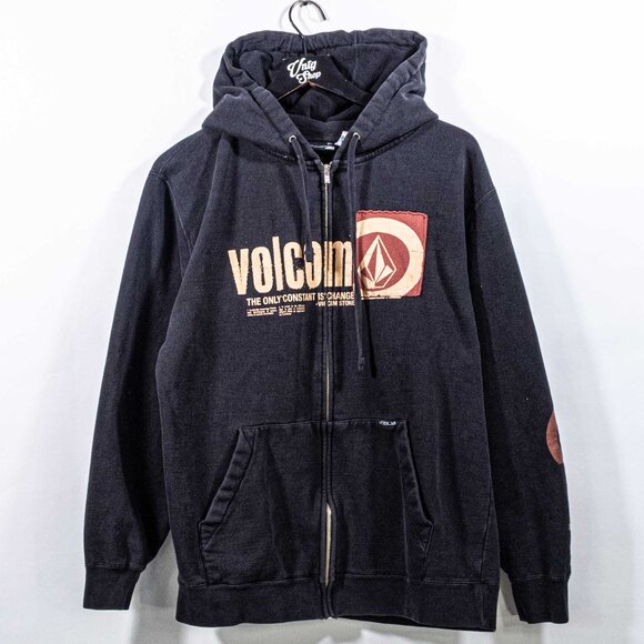 Volcom Skate Zip Hoodie Sweatshirt AOP Medium Y2K Streetwear Surf - Picture 1 of 10